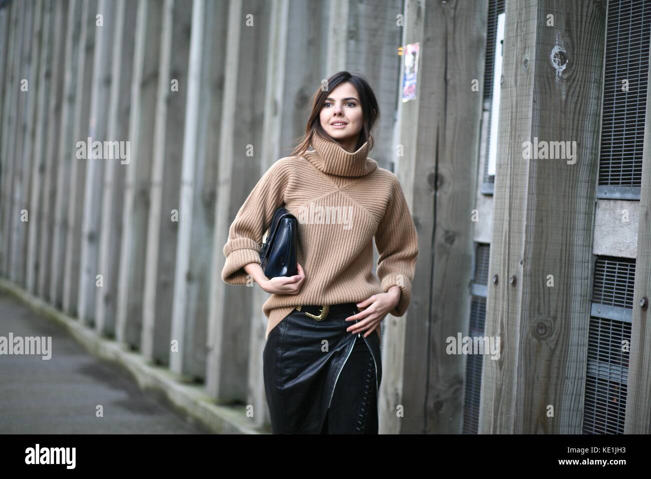 Doina ciobanu lors de la London fashion week automne hiver 2016 22 feb 2016 : london uk street style ? Banque D'Images