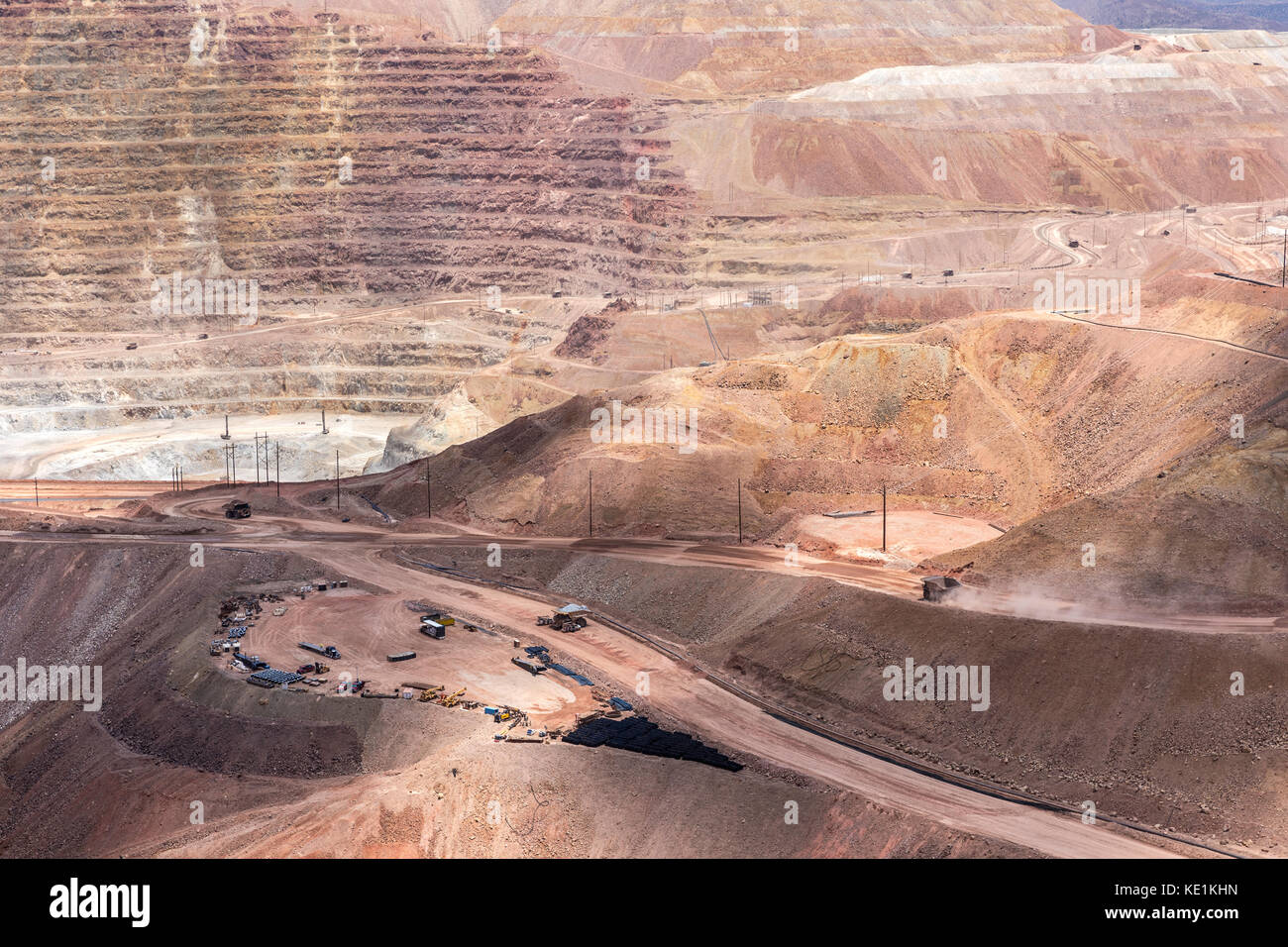 La mine de cuivre de Morenci, parmi les plus grandes mines de cuivre au monde, Graham Comté, Arizona, USA Banque D'Images