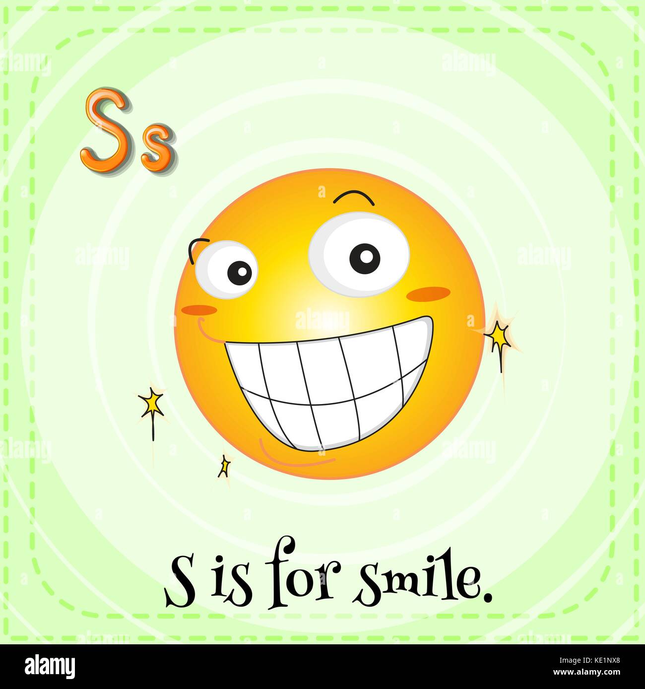 Jeu De Lettre S Est Pour Smile Illustration Image Vectorielle Stock Alamy