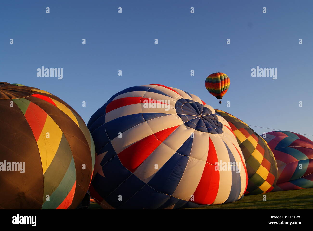 Montgolfières alignées Banque D'Images