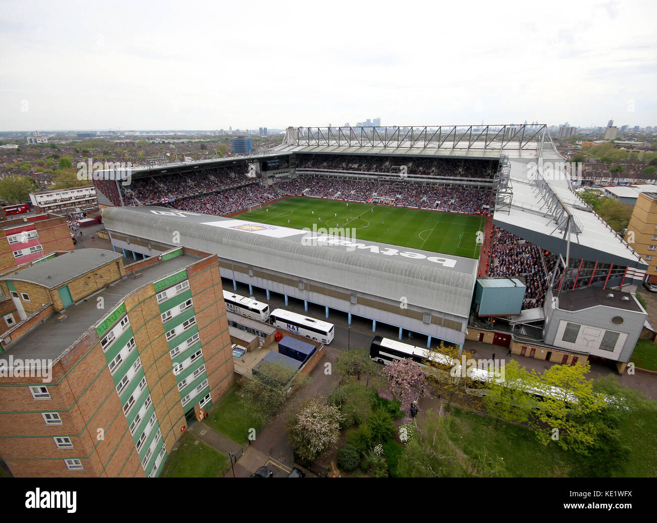 7 mai 2016. Vues générales du Boleyn Ground, Upton Park, domicile de West Ham United Football Club lors de la dernière rencontre à domicile samedi v Swansea City. Banque D'Images