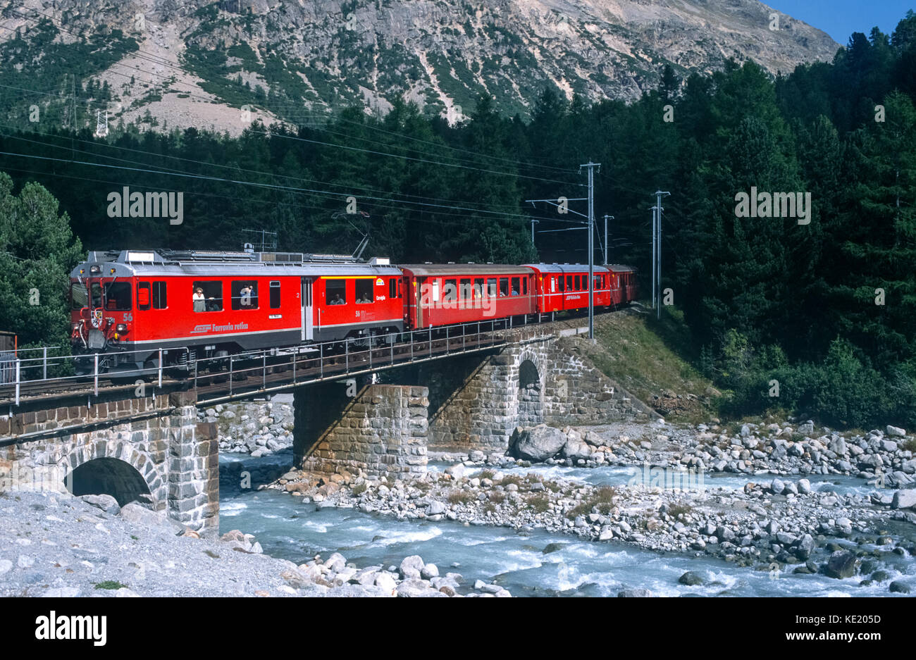 La Suisse à col de la Bernina bernina express Banque D'Images