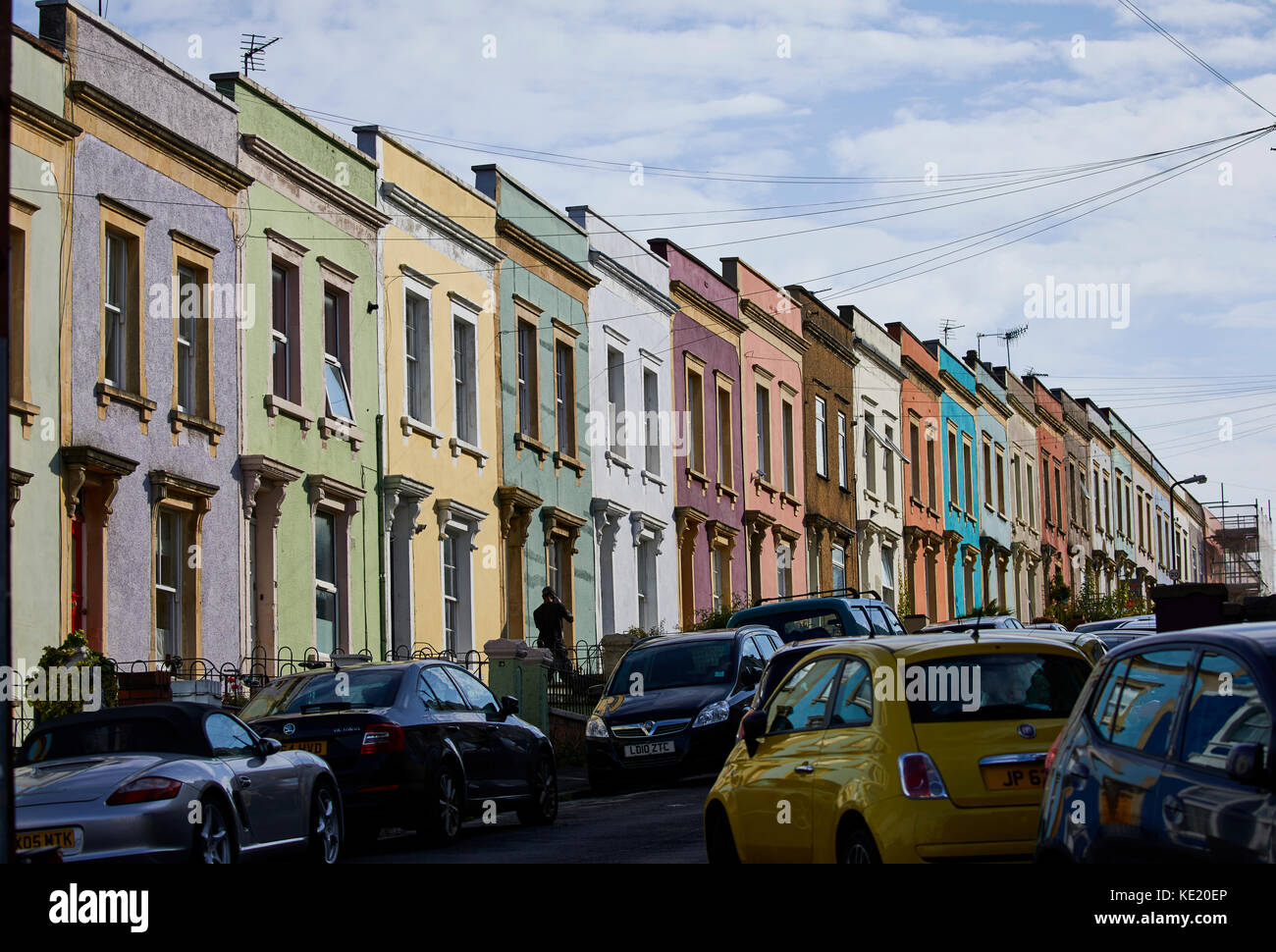 Richmond St Victorien sur l'habitation mitoyenne à un Totterdown rues escarpées banlieue intérieure juste en dehors du centre-ville de Bristol Banque D'Images