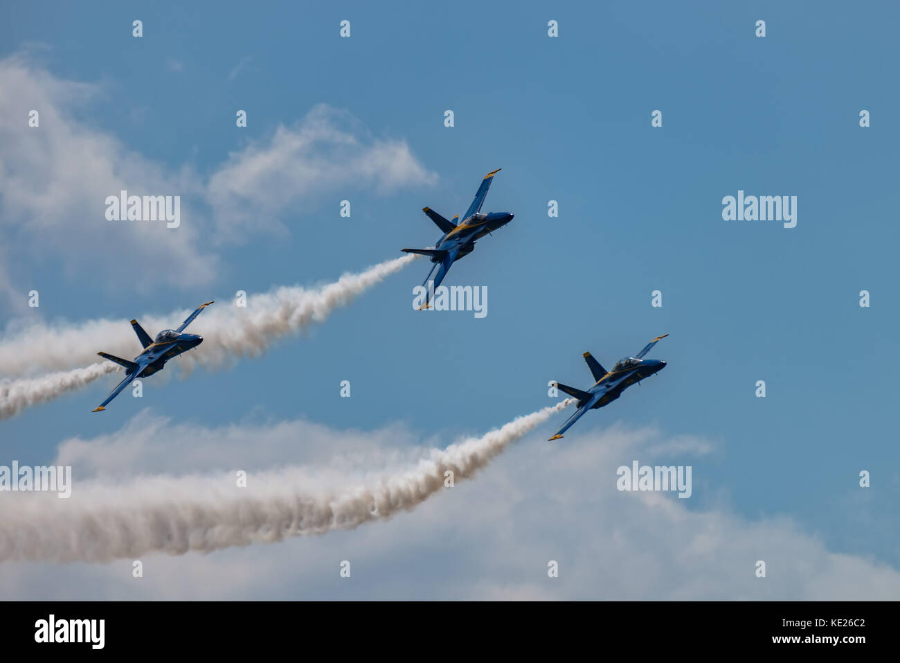 New Windsor, ny - juillet 2, 2017 : US Navy Blue angles effectuer à l'aéroport international de Stewart au cours de la new york airshow. escadron est l'officia Banque D'Images