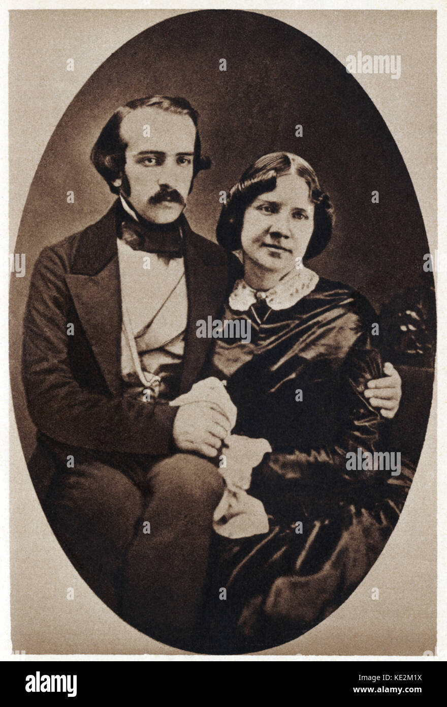 La soprano suédoise Jenny Lind - avec son mari Otto Goldschmidt en tant que jeunes mariés. 6 octobre 1820 - 2 novembre 1887. Banque D'Images