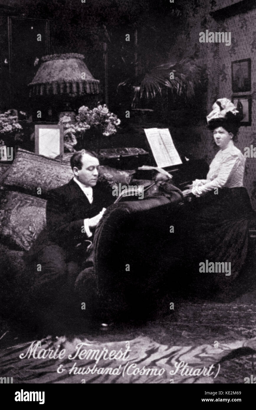 Marie Tempest - portrait de la chanteuse et actrice avec son mari Cosmo Stuart 15 Juillet 1864-15 octobre 1942. Susan Mary Etherington Banque D'Images
