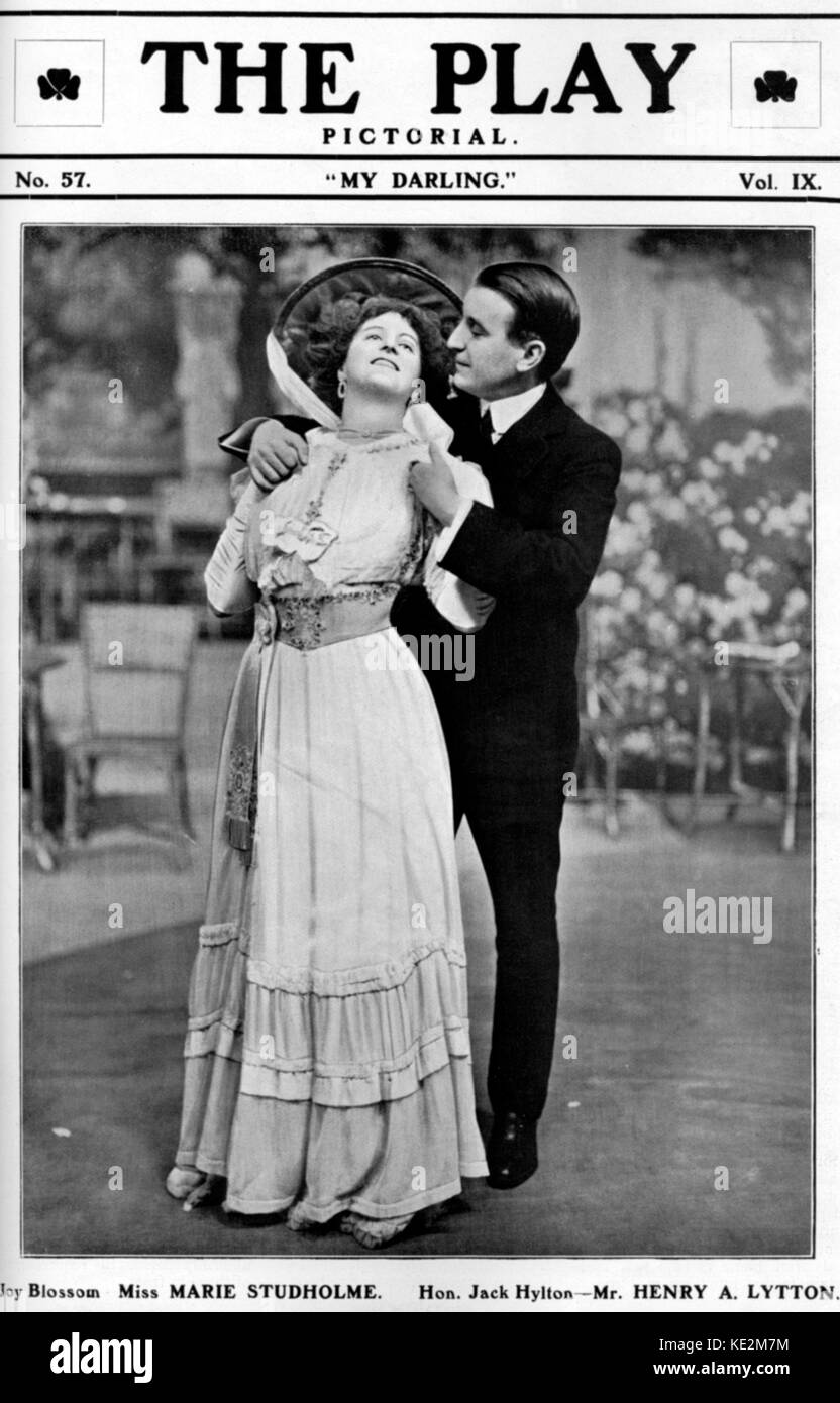 'Ma chérie' - Marie Studholme que Joy Blossom et Henry A. Lytton comme Jack Hylton à la Hicks Theatre, Londres, 1907. Actrice et acteur comique britannique Mme : 1875-1930. Vrai nom : Marion Lupton. HL : 3 janvier 1865 - 15 août 1936. Banque D'Images