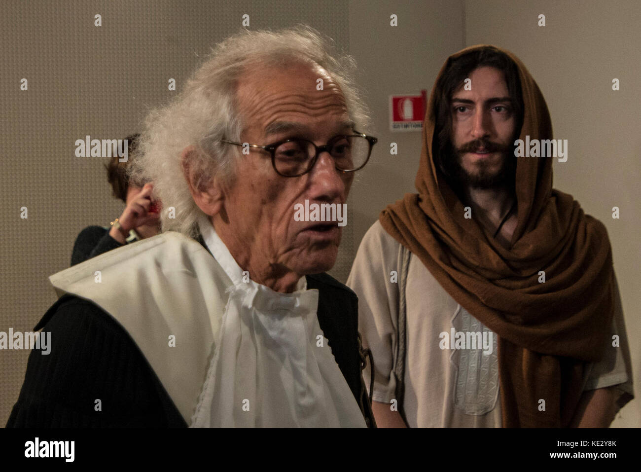 Turin, Italie-17 octobre 2017 : artiste Christo prend livraison de honris de cavalerizza à Turin Banque D'Images