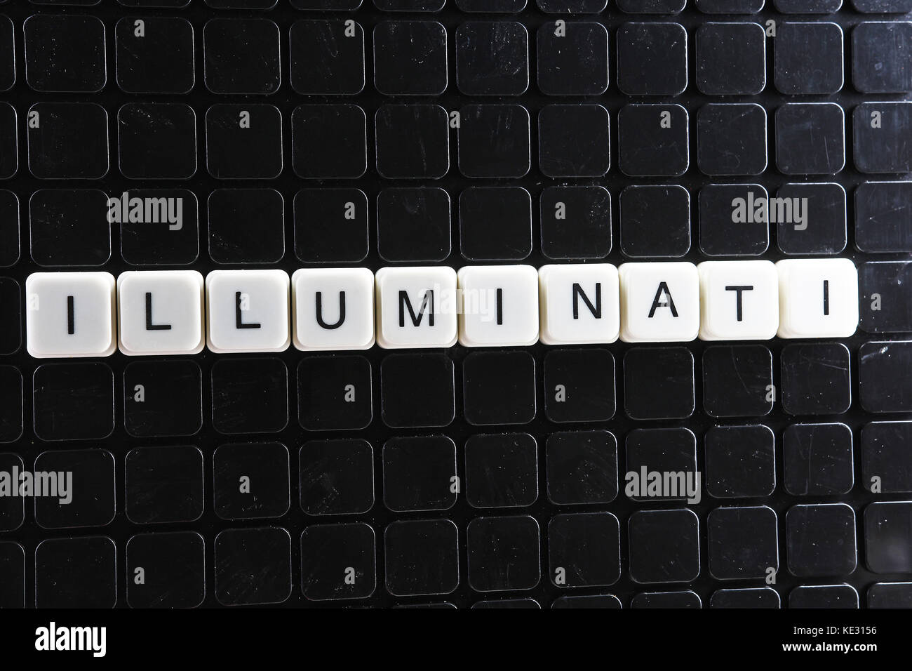 Mots du texte d'Illuminati photo illustration Photo Stock - Alamy
