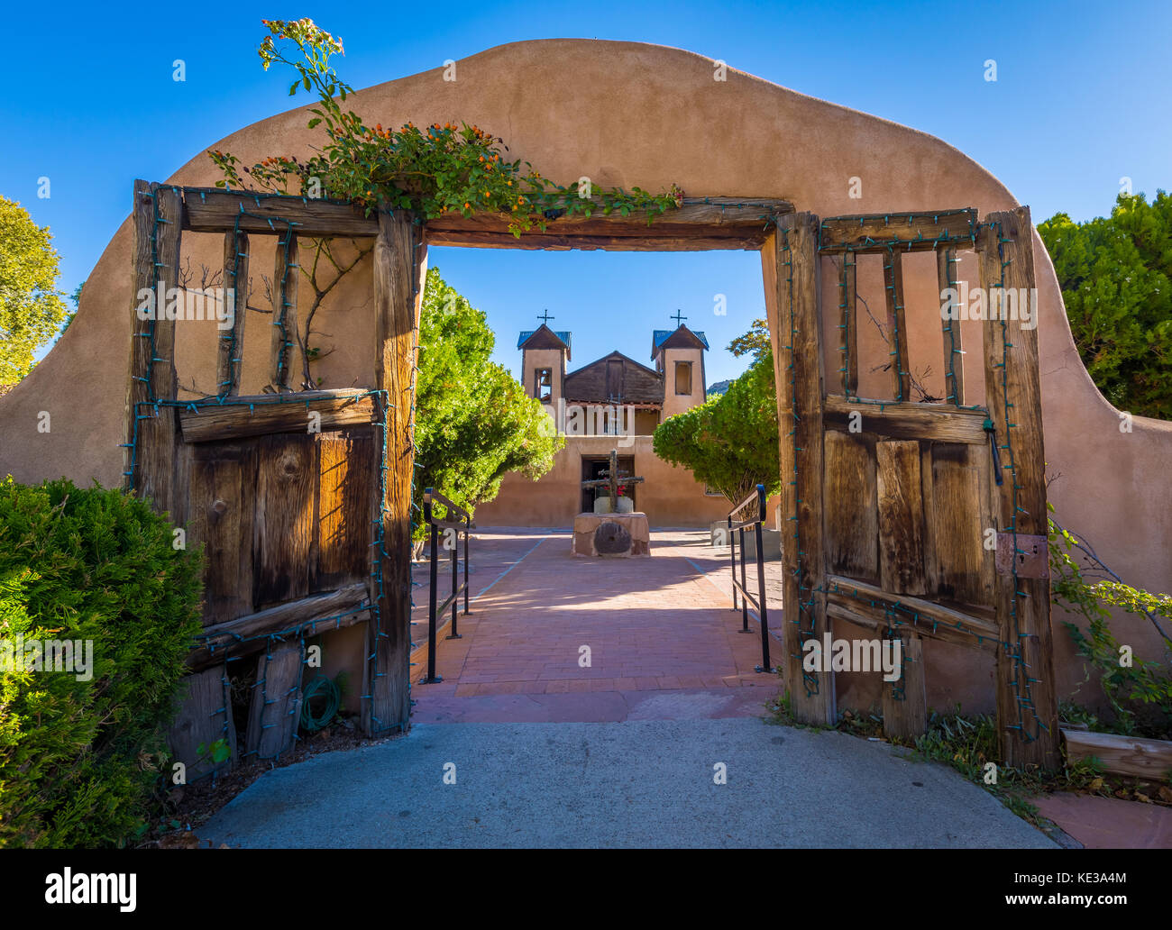 El Santuario de Chimayó est une église catholique romaine de Chimayó, New Mexico, United States. (Santuario est l'espagnol pour "sanctuaire".) Banque D'Images