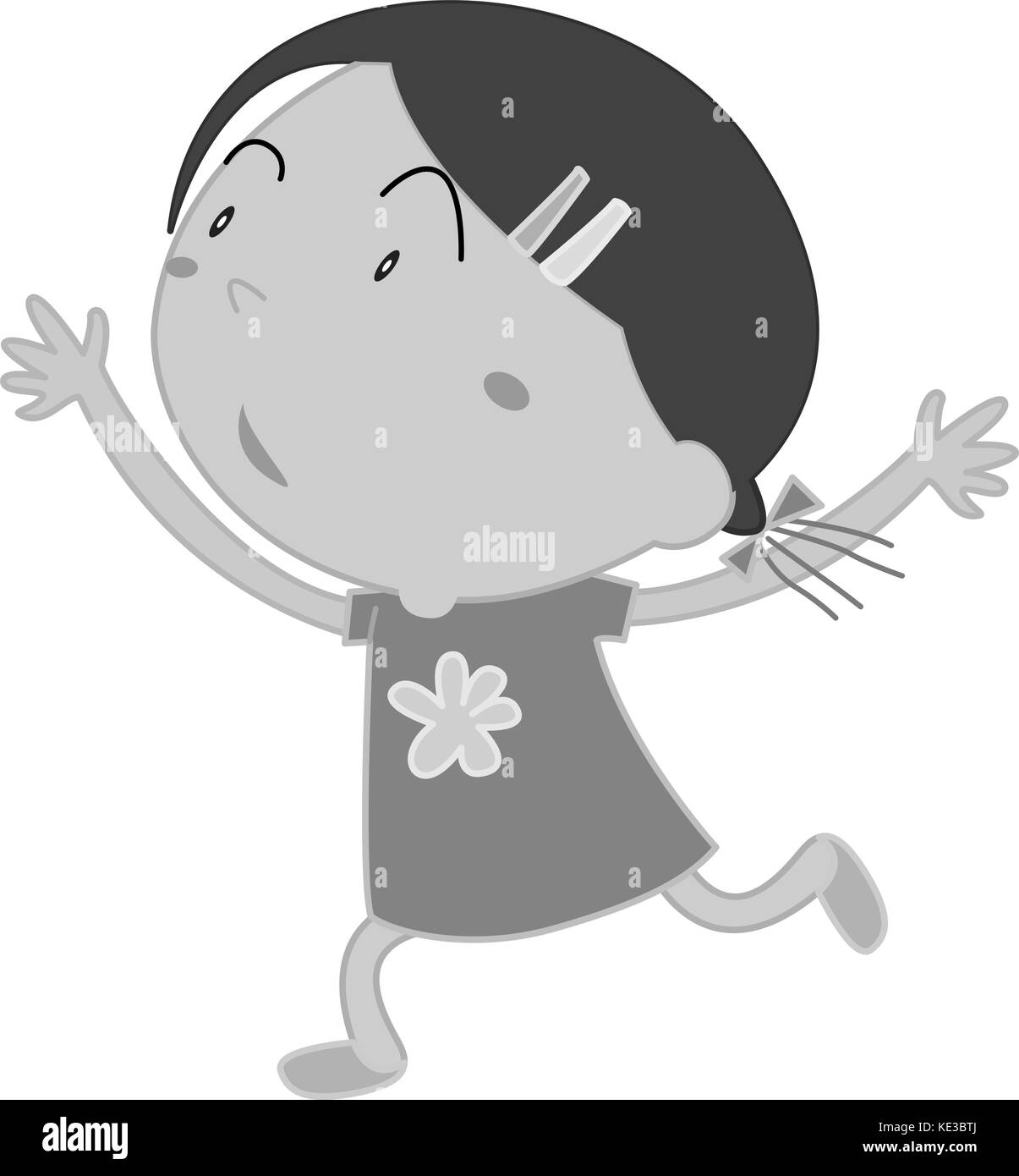 Fille avec sauts sur blanc illustration Illustration de Vecteur