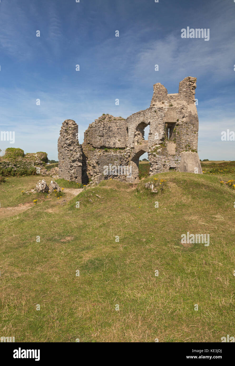 Pennard pennard, ruines du château, la péninsule de Gower, Swansea, Pays de Galles, Royaume-Uni Banque D'Images