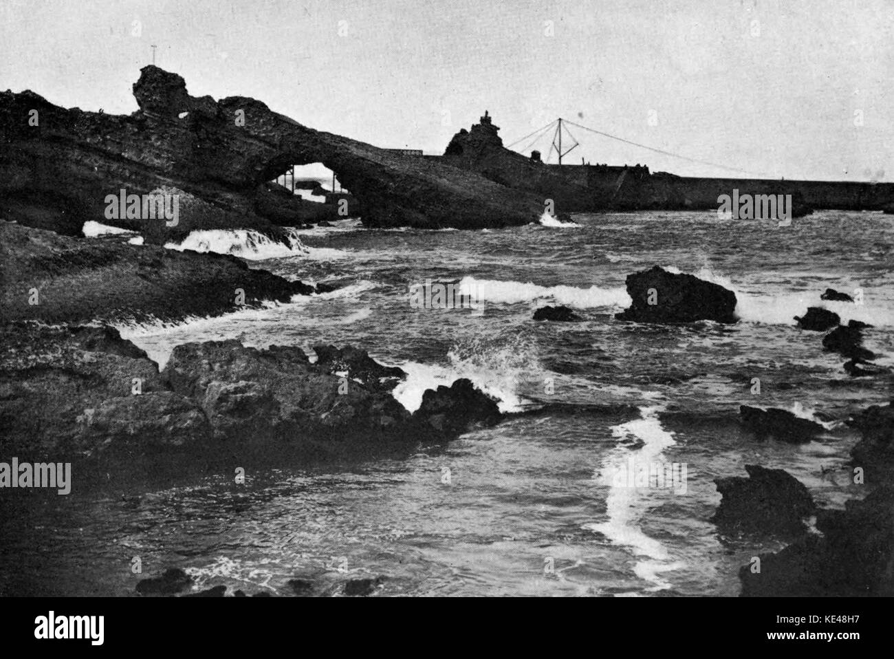 La Côte, Biarrtiz un livre des Pyrénées Banque D'Images