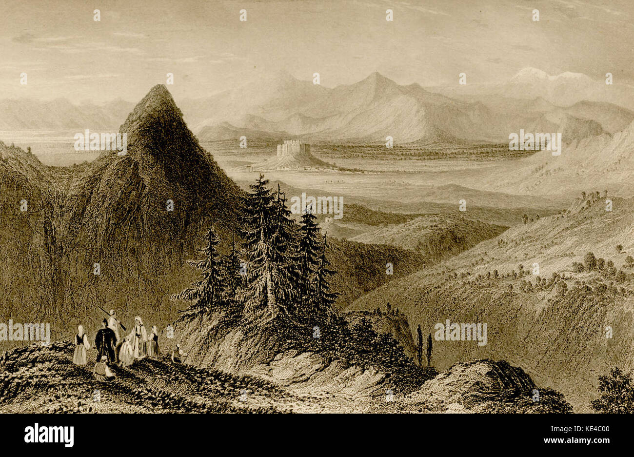 Athènes, du mont Hymette Christopher Wordsworth 1882 Banque D'Images