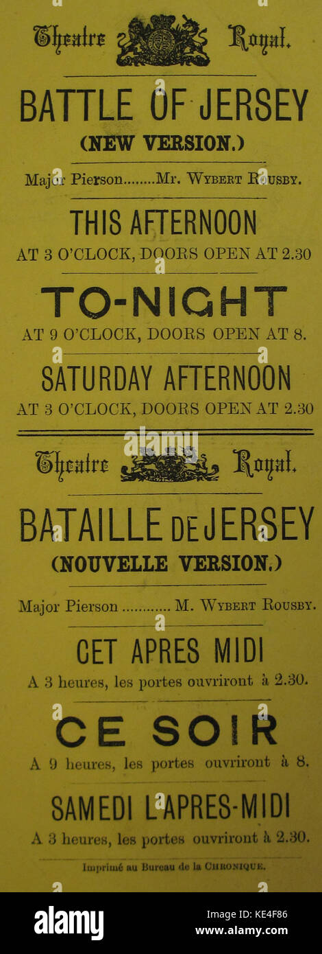 Théâtre Royal de la bataille de Jersey Jersey Banque D'Images