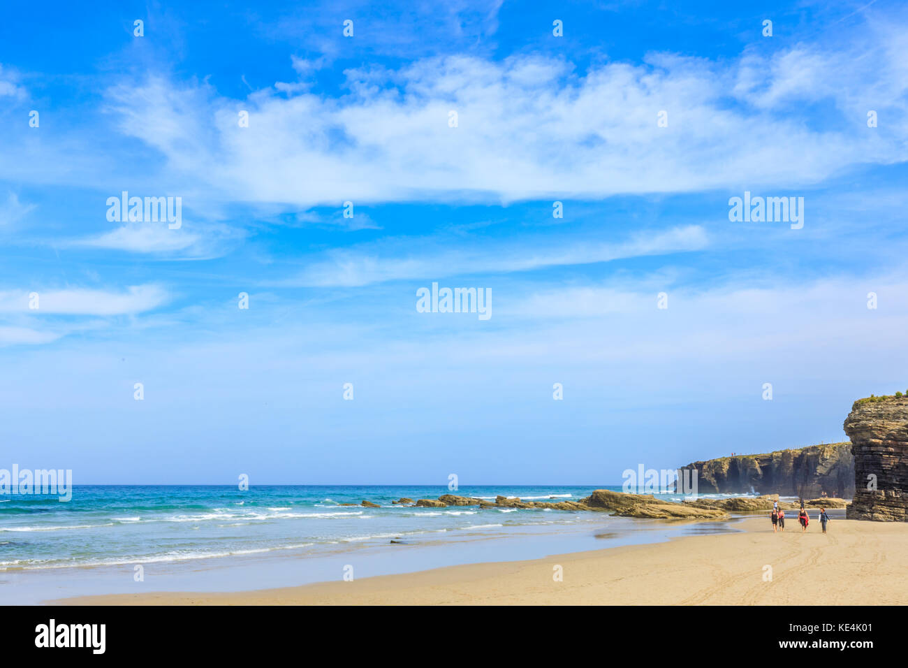 Playa de las Catedrales Beach, Espagne Banque D'Images