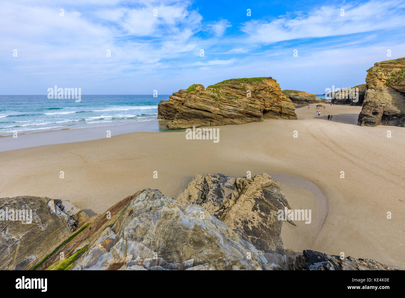 Playa de las Catedrales Beach, Espagne Banque D'Images