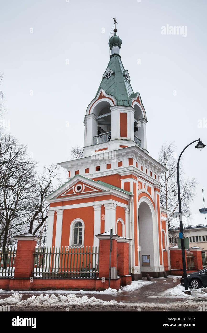 L'église de st. Pierre et saint Paul, l'église orthodoxe à Hamina en Finlande. Il a été construit en 1837, conçu par l'architecte français-italien louis visconti Banque D'Images