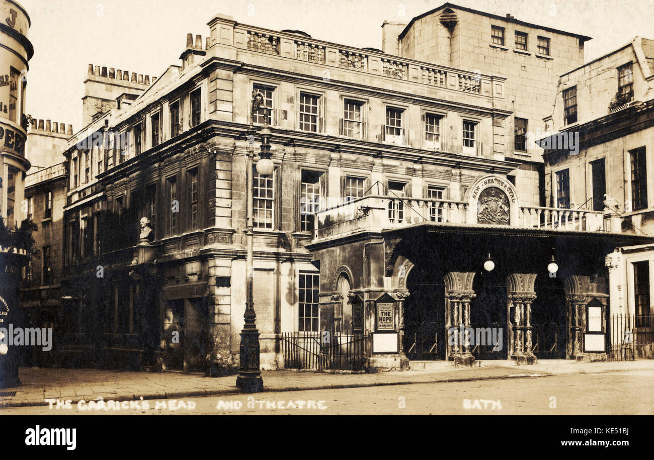 Garrick's Head et Théâtre Royal, baignoire. Banque D'Images