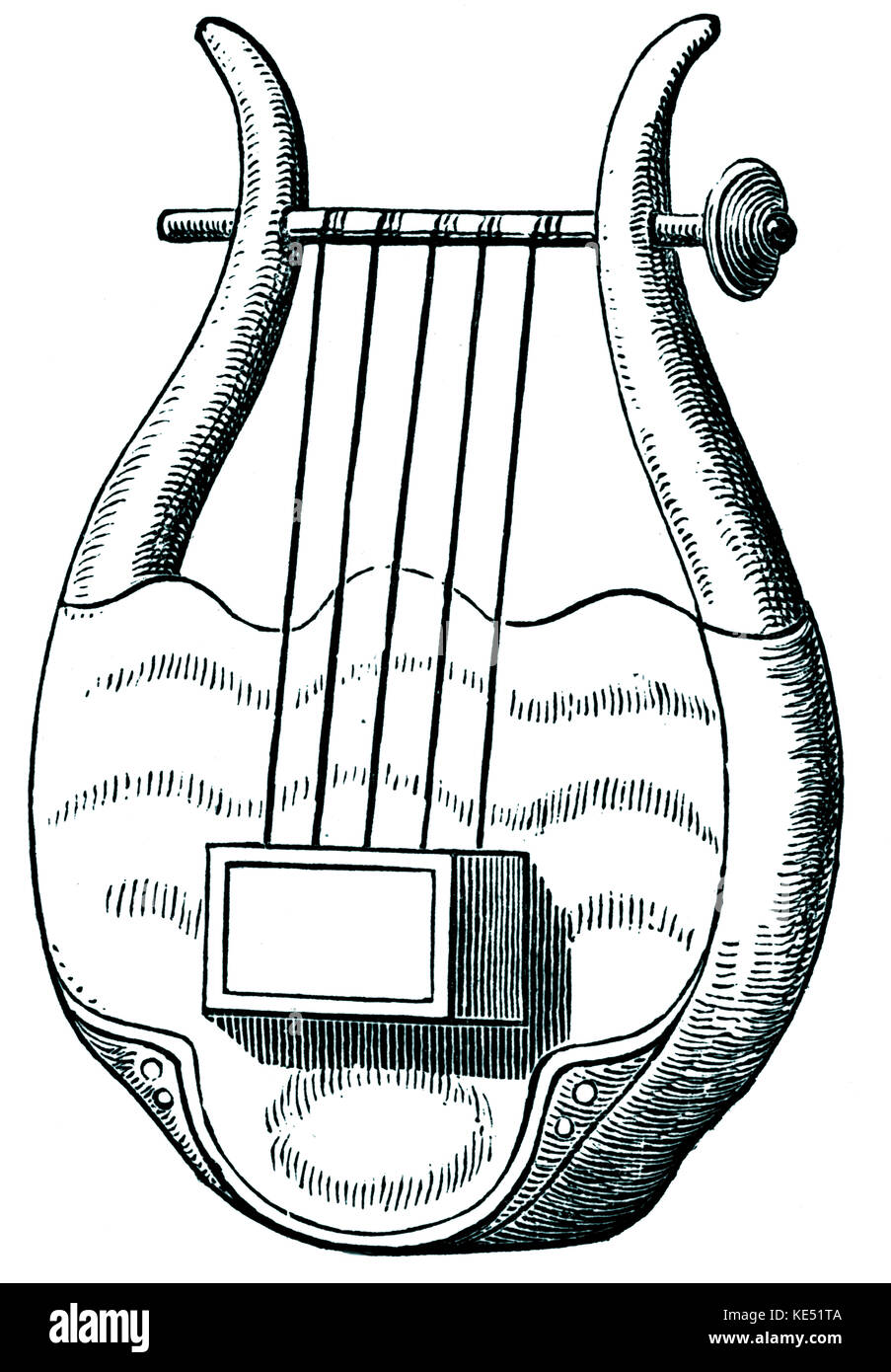 En grec ancien Chelys - instrument à cordes (type de lyre). Banque D'Images