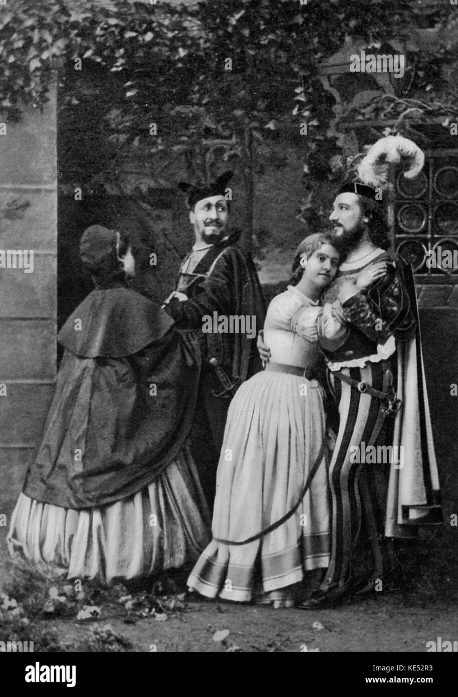 Adelina Patti comme Marguerite dans Faust de Charles Gounod au Covent Garden Opera House , , Londres 1863. Faust (avec Mario di Candia). La soprano italienne, 10 février 1843 - 27 septembre 1919 . Banque D'Images