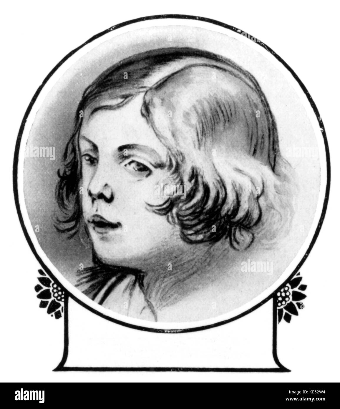 RUBINSTEIN, Anton - comme enfant prodige/ pianiste russe 1829-1894 Banque D'Images