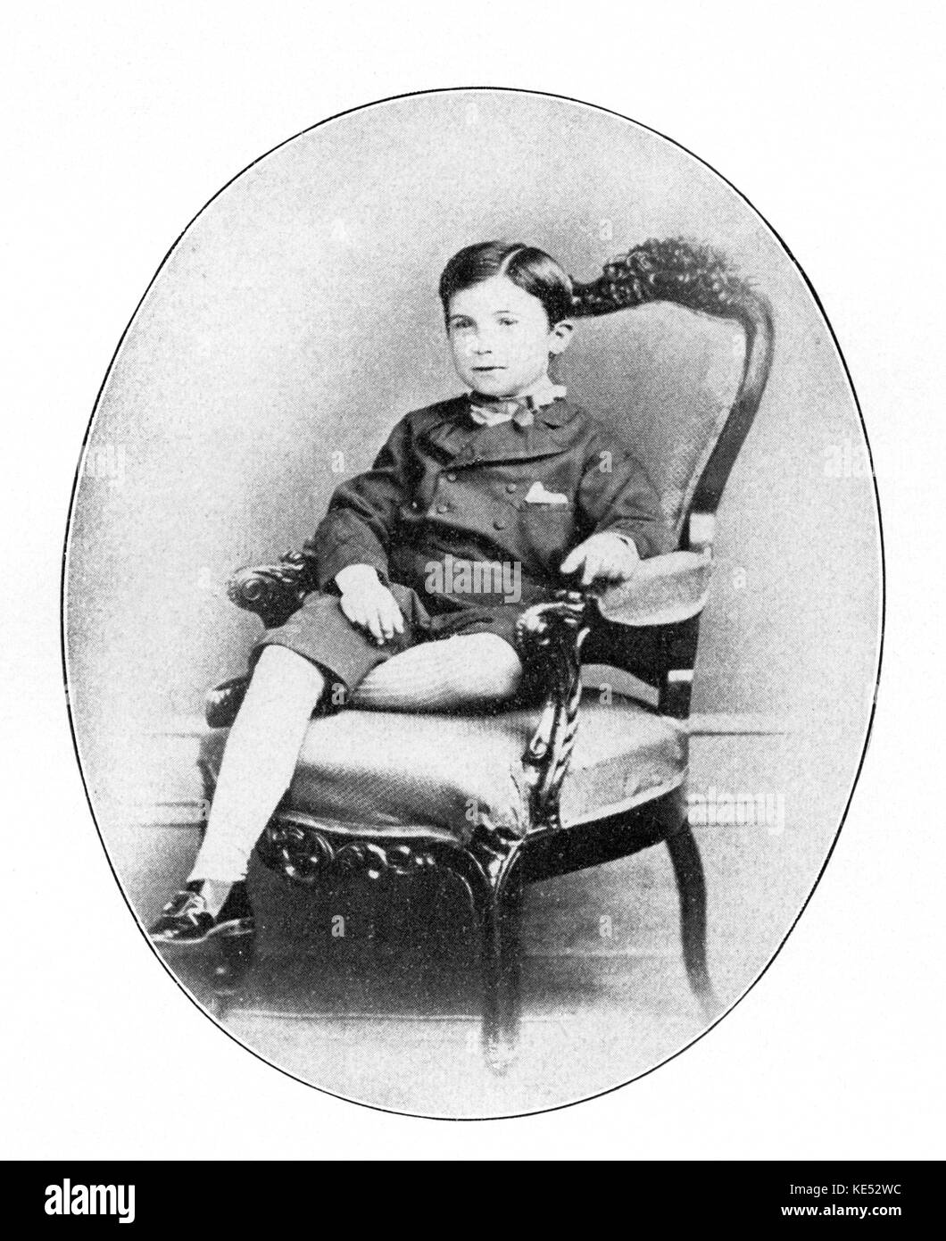 Eugen Francis Charles d' Albert comme jeune garçon pianiste et compositeur allemand de naissance écossais . 10 avril 1864 - 3 mars 1932 Banque D'Images
