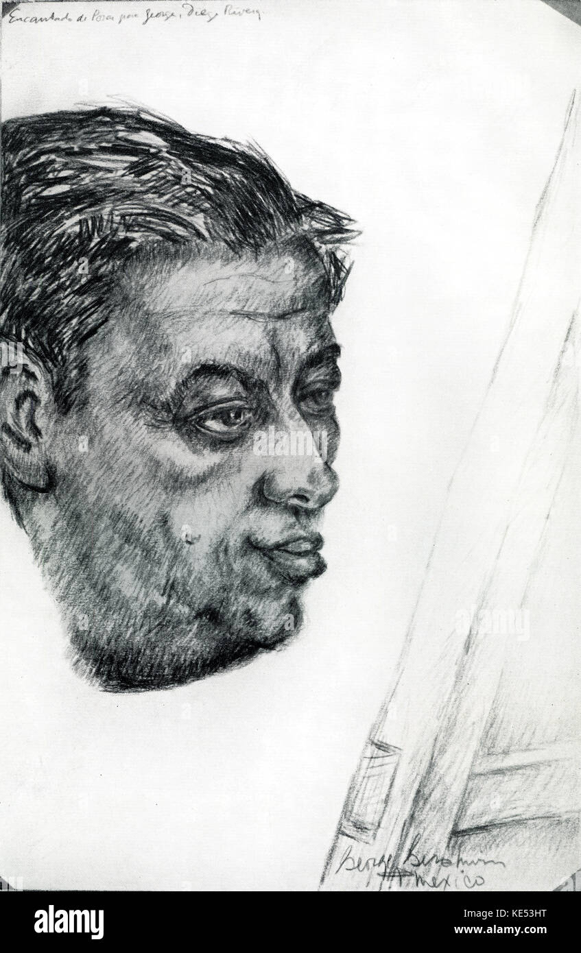 George Gershwin, peinture de Diego Rivera (1936 peintre mexicain 8 Décembre 1886 - 24 novembre 1957). GG : compositeur et pianiste, 26 septembre 1898 - 11 juillet 1937 Banque D'Images