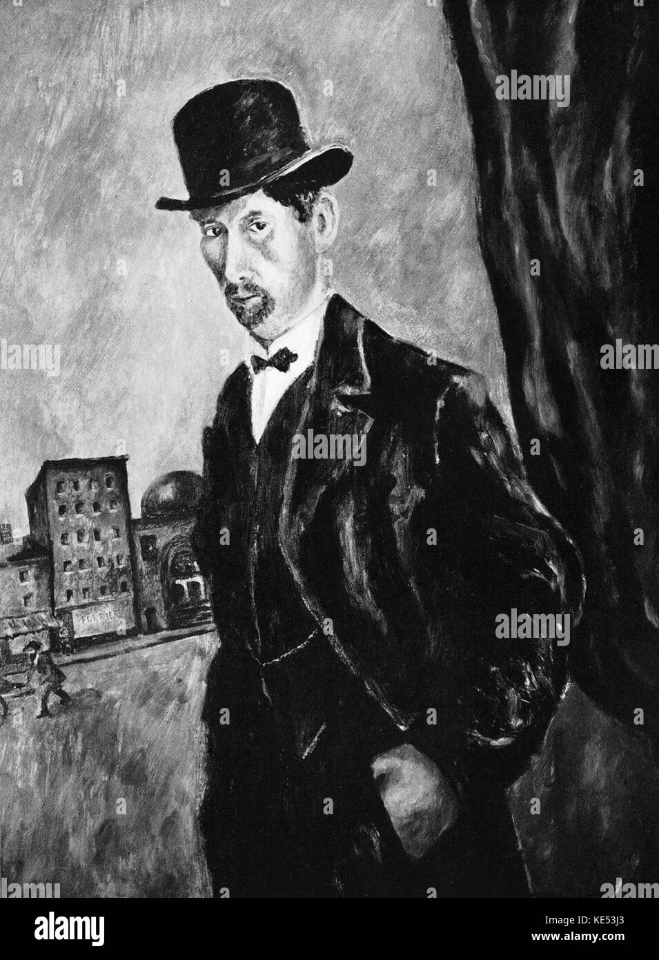 George Gershwin, peinture de son grand-père 1933. Compositeur et pianiste, 26 septembre 1898 - 11 juillet 1937 Banque D'Images