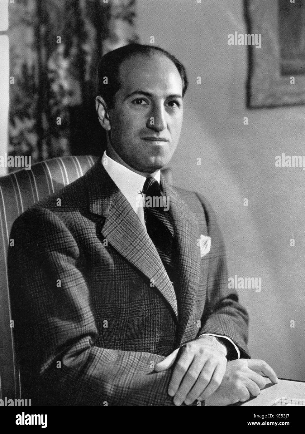 George Gershwin - portrait compositeur et pianiste, 26 septembre 1898 - 11 juillet 1937 Banque D'Images