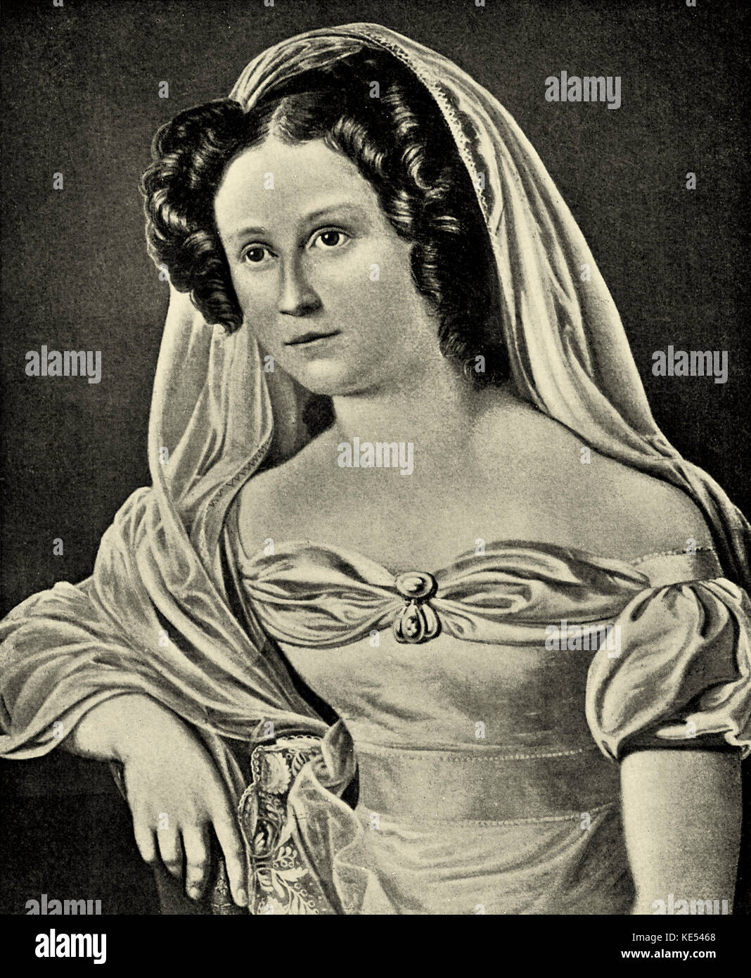 Rosalie Wagner, actrice et soeur de Richard Wagner. Elle a été la première actrice à jouer Gretchen dans 'Faust' de Goethe. RW : l'actrice allemande, 1803-1837. RW : compositeur allemand & auteur, 22 mai 1813 - 13 février 1883. Gtm : poète, romancier, dramaturge et philosophe, 28 août 1749 - 22 mars 1832. Banque D'Images