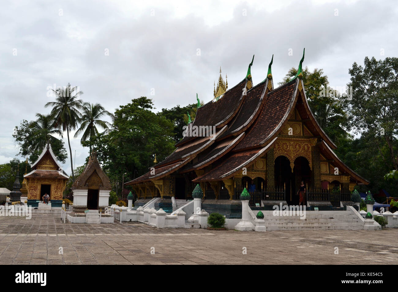Plus près de Wat Xieng Thong, sans doute le plus célèbre temple de Luang Prabang - Laos. pic a été prise en août 2015. Banque D'Images