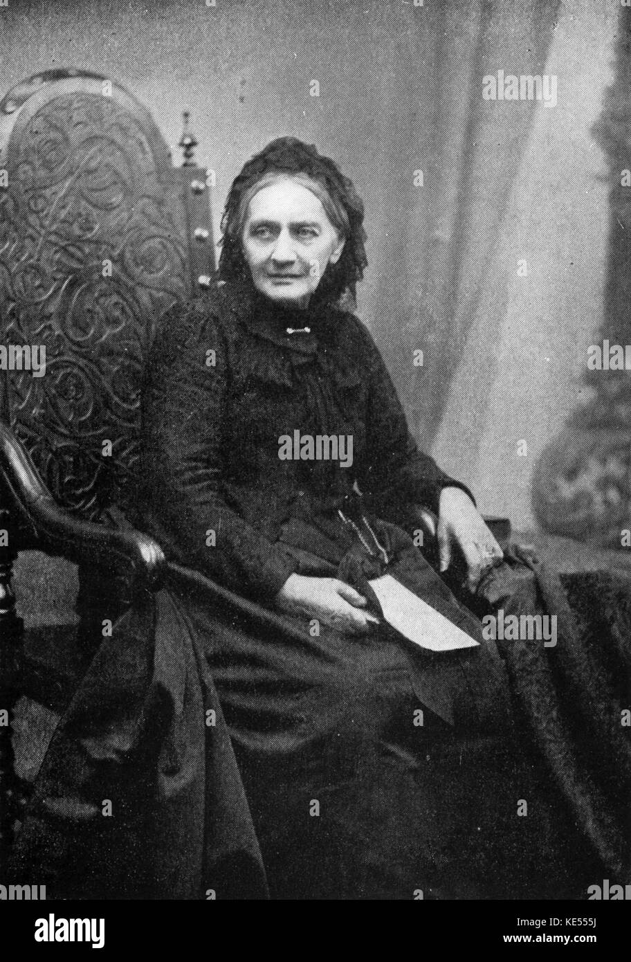 Clara Schumann, à la fin de sa vie. Photographie par Hanfstaengl. Pianiste et compositeur allemand 1819-1896. Banque D'Images