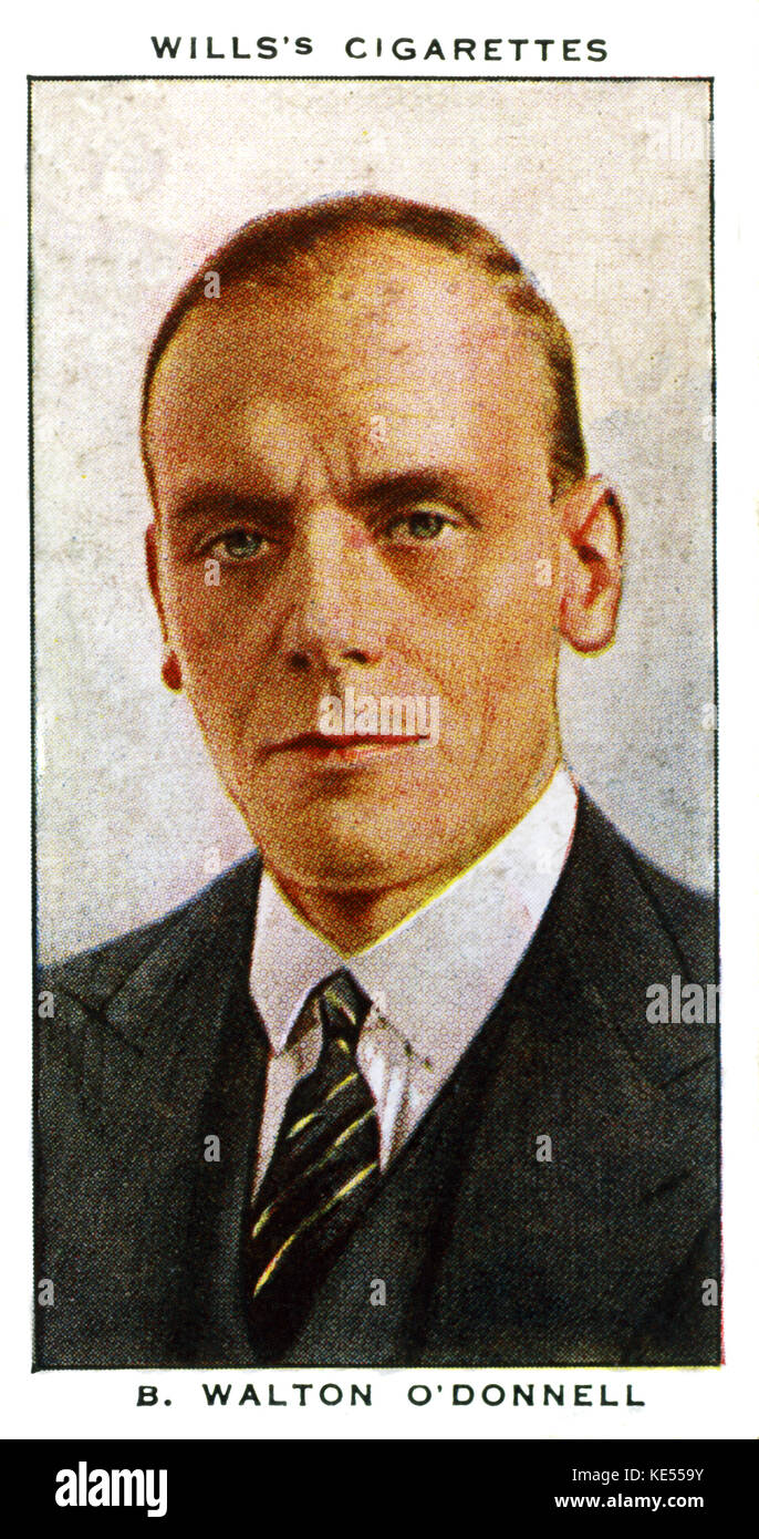 Bertram Walton O'Donnell. L'orchestre de l'Orchestre militaire sans fil et professeur à l'Académie Royale de Musique. 1887 - 20 août 1939. Carte de la cigarette (Testaments) Banque D'Images