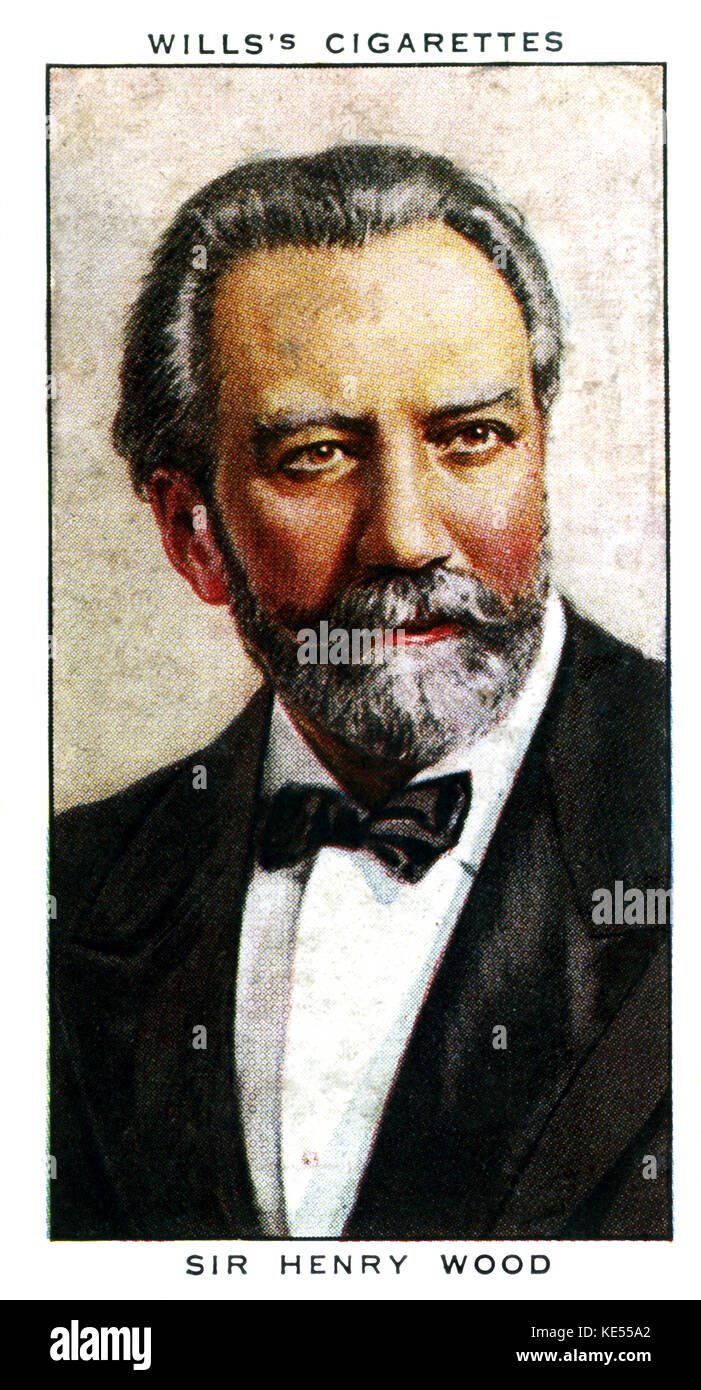 Sir Henry Wood. Chef d'orchestre. A dirigé les concerts Promenade. 3 mars 1869 - 19 août 1944. Carte de la cigarette (Testaments) Banque D'Images