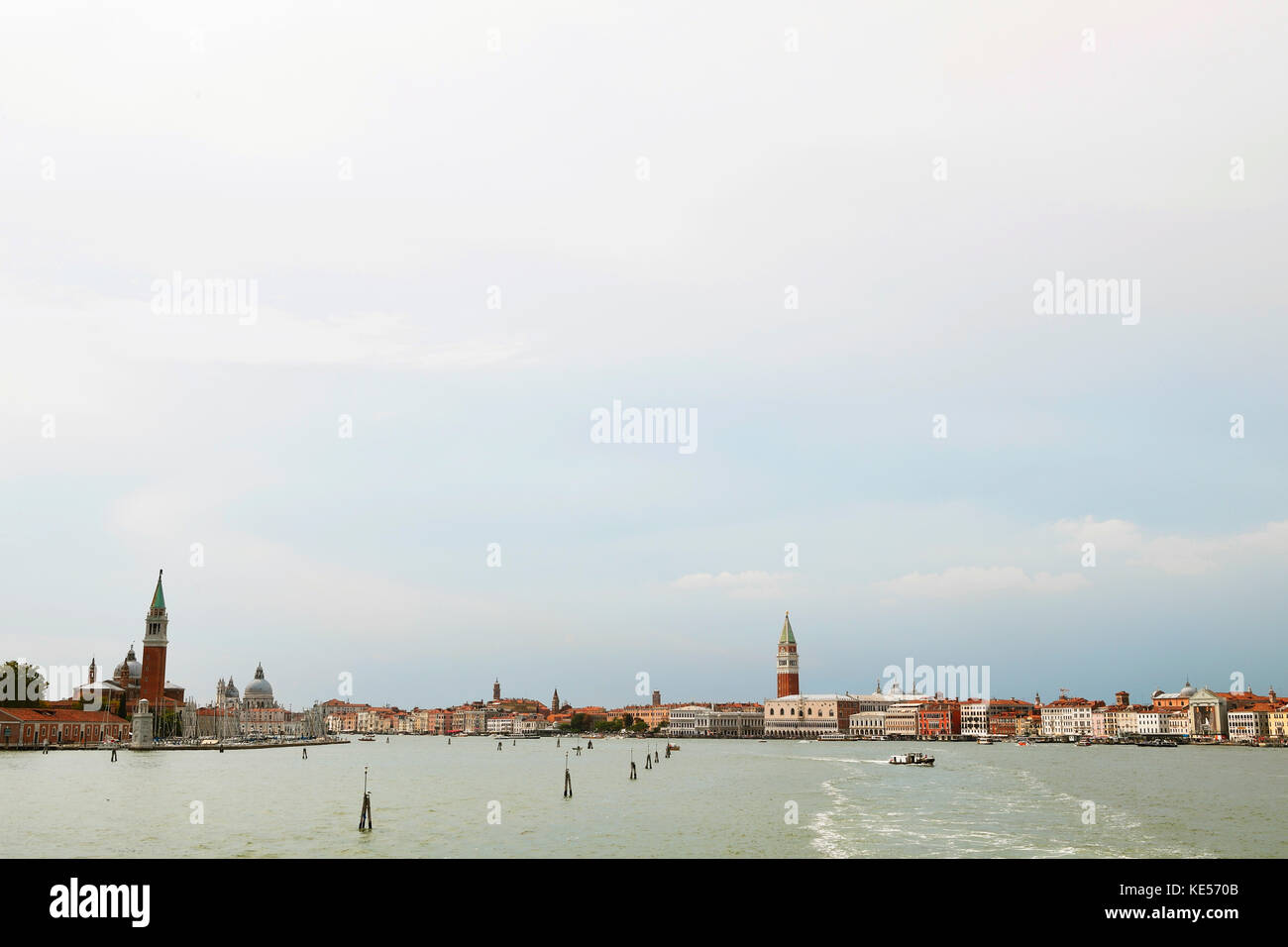 Vue de Venise, la lagune de Venise, Venise, Italie Banque D'Images