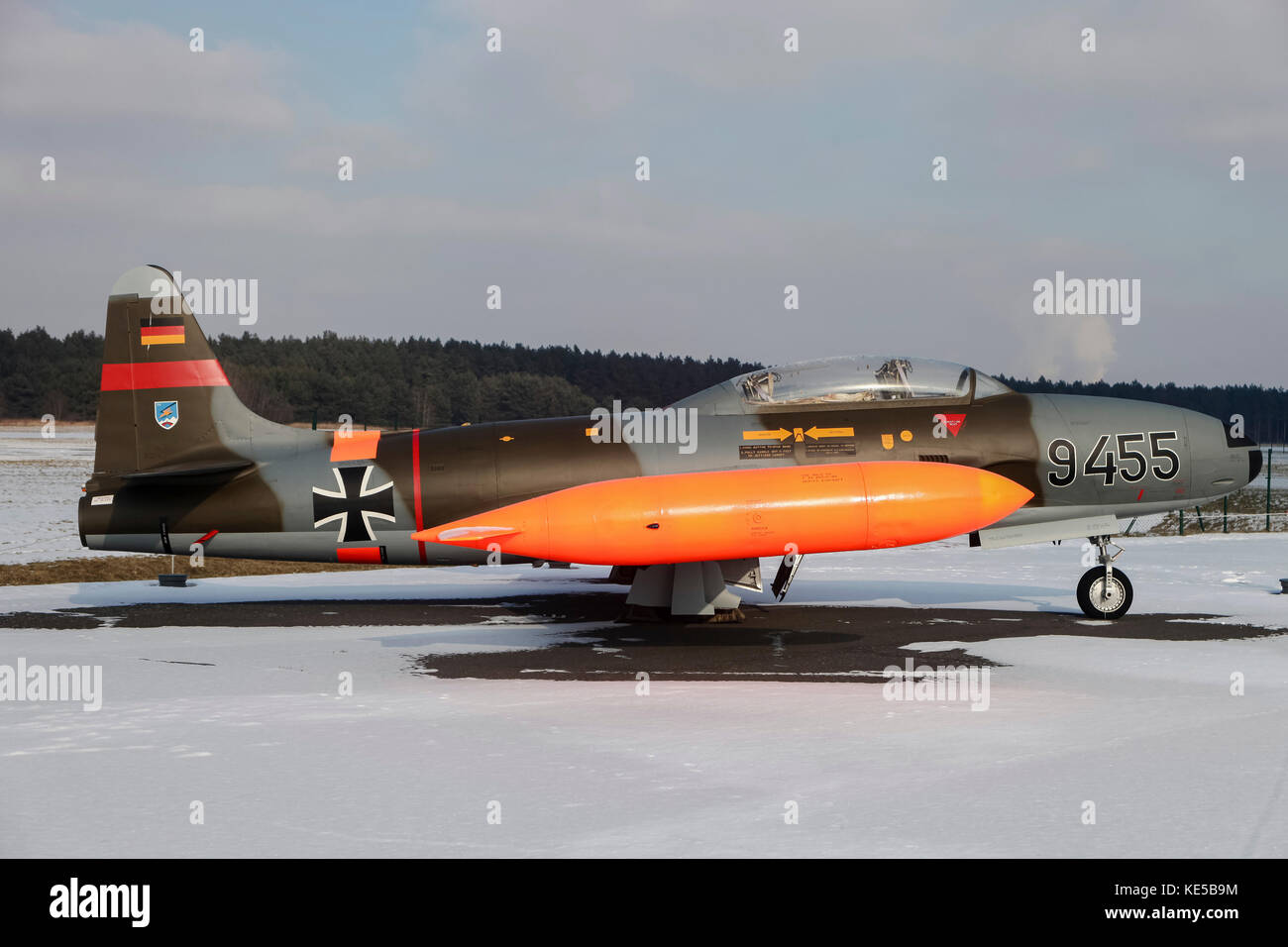 German air force t-33 shooting star trainer avion. Banque D'Images