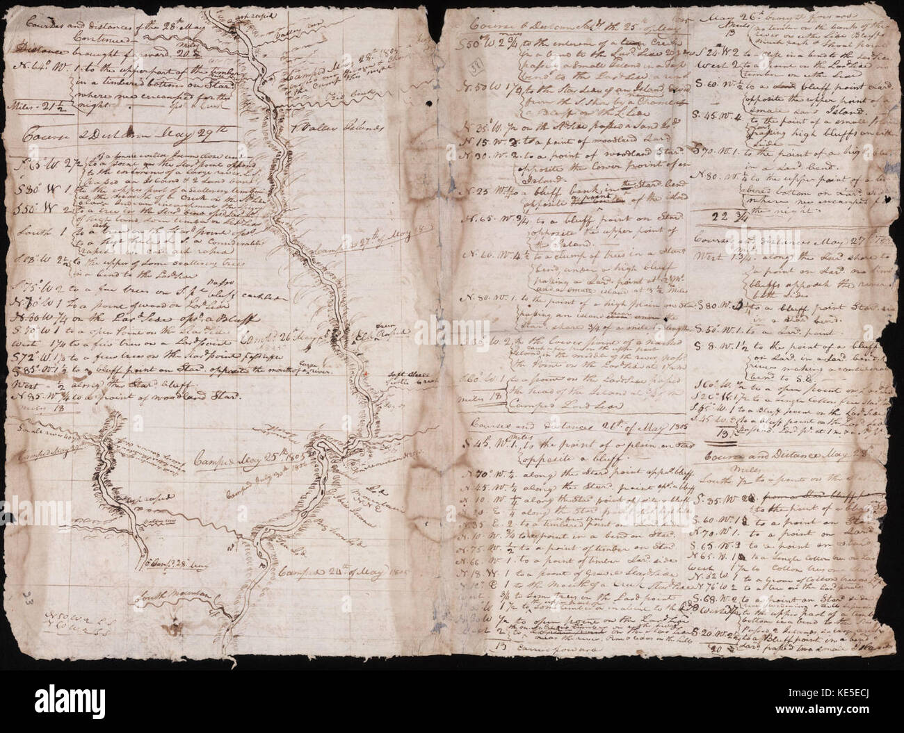 Expédition Lewis et Clark, cartes (47) Banque D'Images