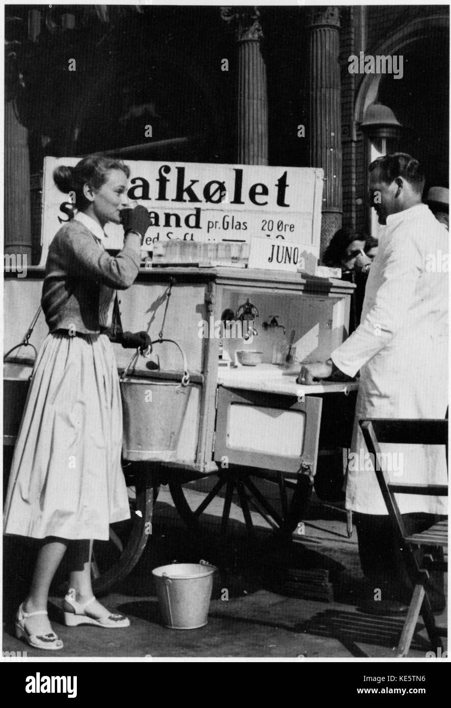 Sodavandsvogn 1954 nordisk pressefoto Banque D'Images