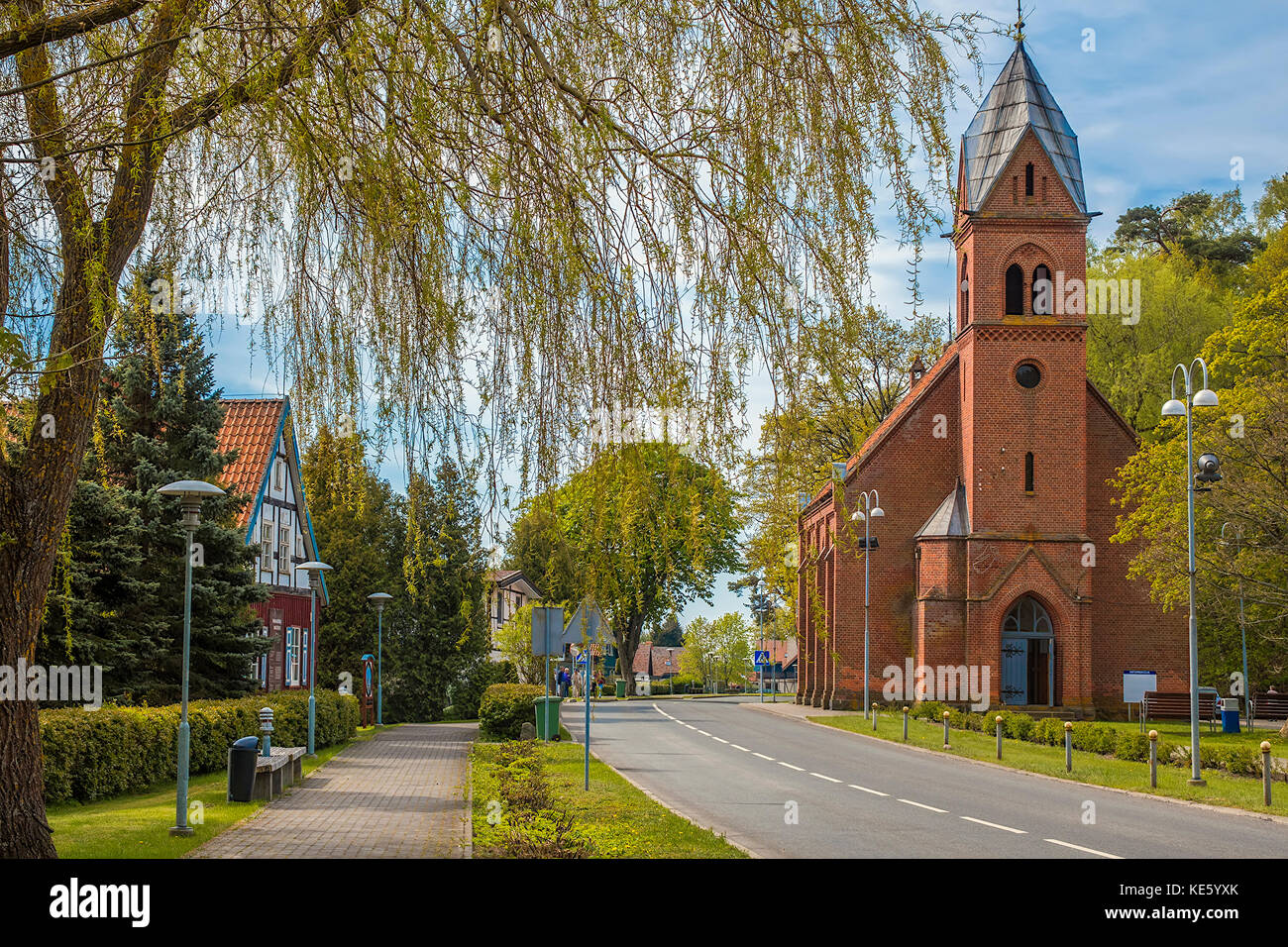 Le NIDA juodkrante,l'église, la Lituanie spit neringa Banque D'Images