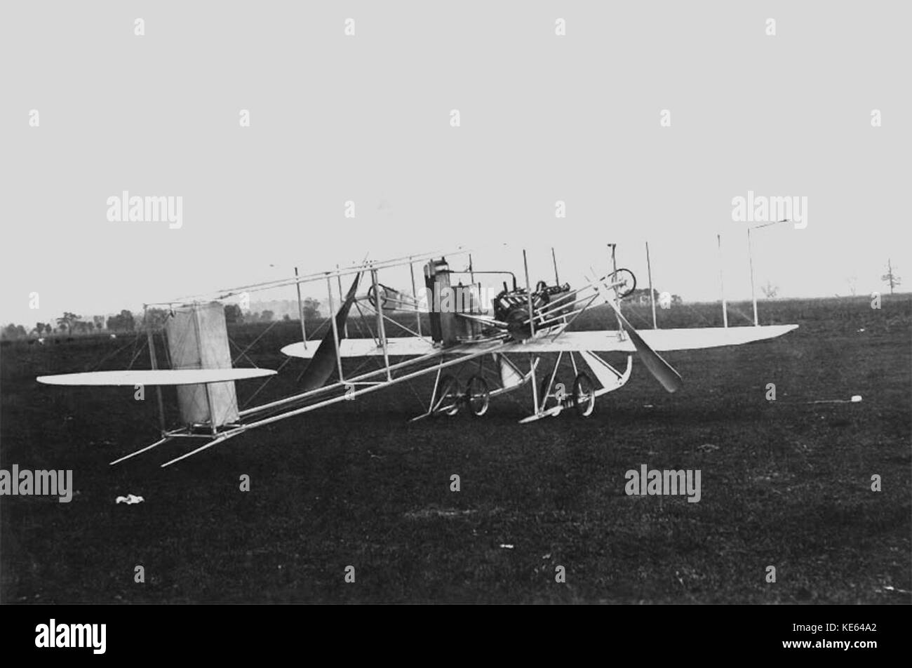 Wright Baby Grand trois quart vue sur la masse, Simms, près de Dayton, Ohio, 1910 (10493) A.S. Banque D'Images