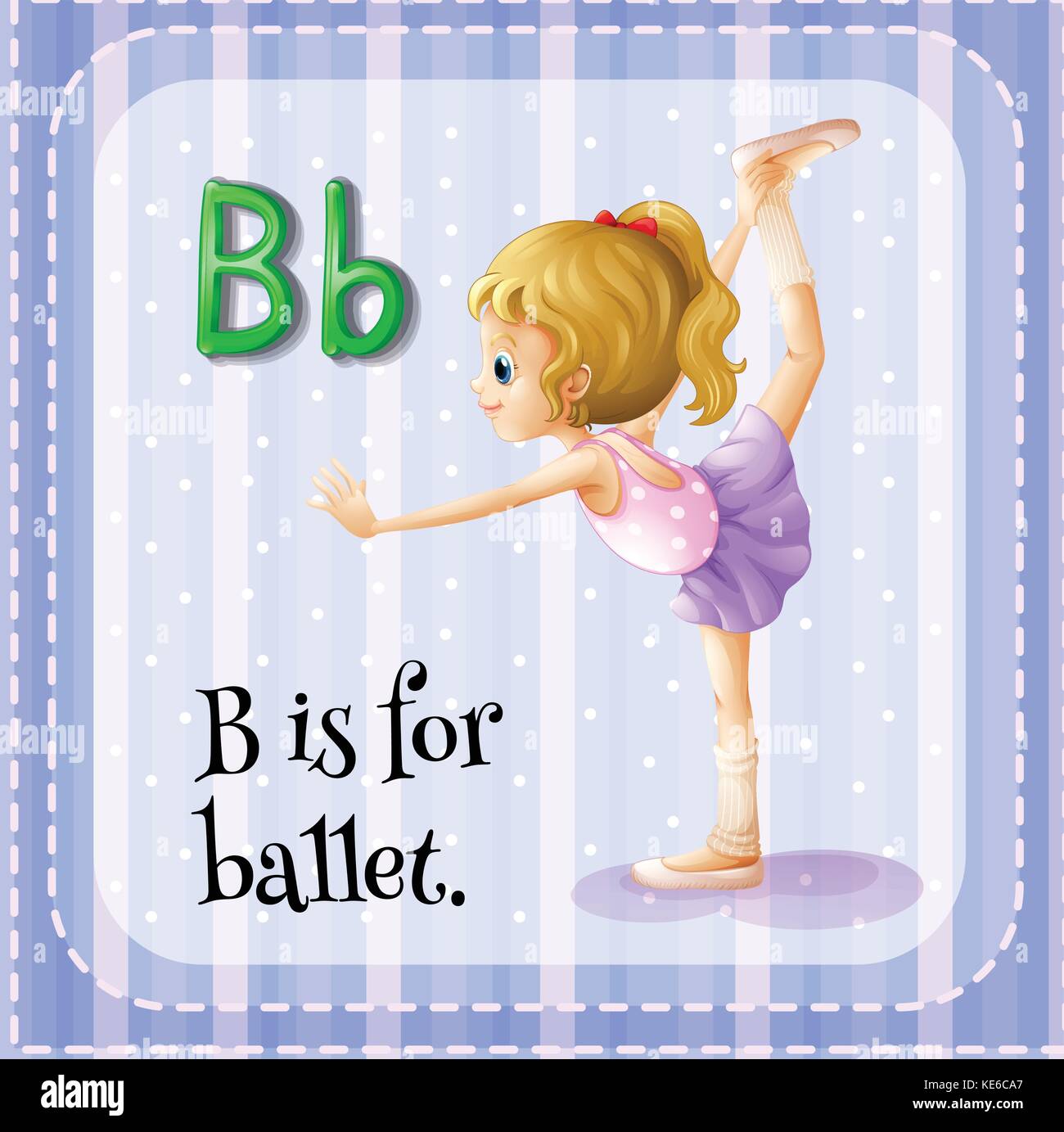 Alphabet b est pour le ballet illustration Illustration de Vecteur