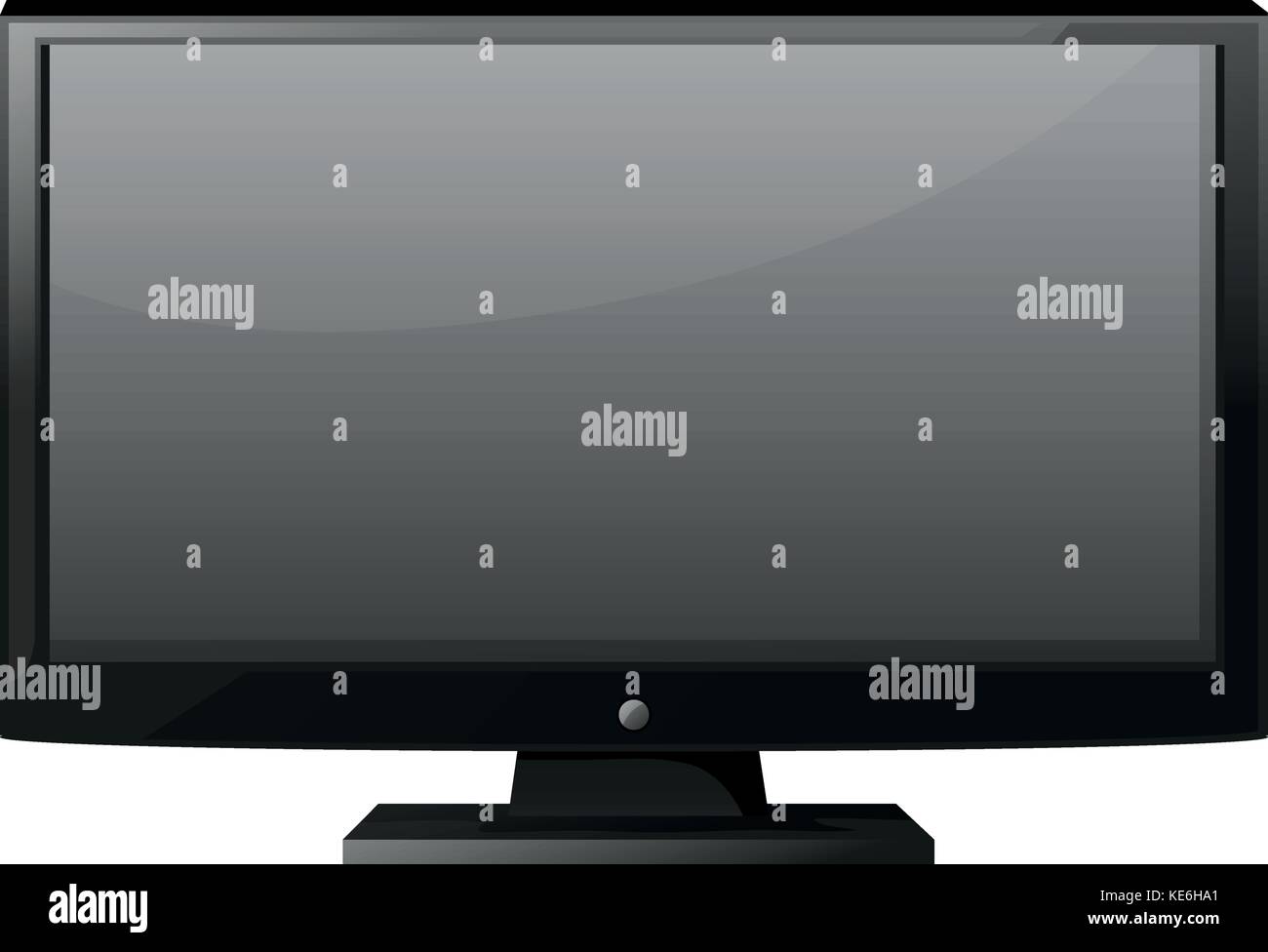 Télévision avec écran plat illustration Illustration de Vecteur