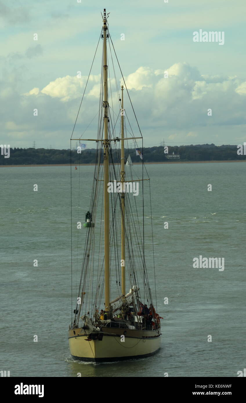 2 mâts,location de Cowes, île de Wight Banque D'Images