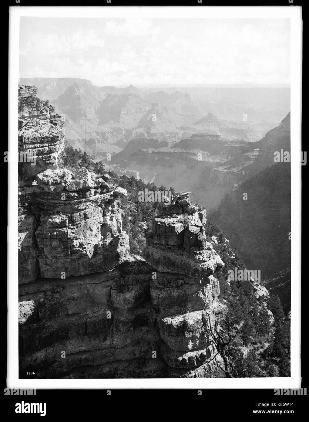 Le Grand Canyon, grand vue vers l'est à partir de 1900, l'hôtel Bright Angel (1930) 1114 du SHC Banque D'Images