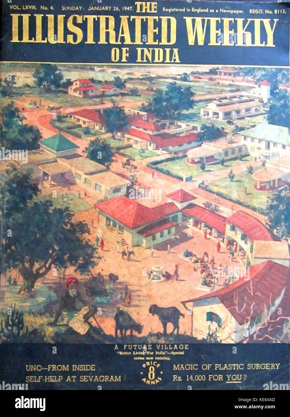 Hebdomadaire Illustré de l'Inde Janvier 1947 Banque D'Images