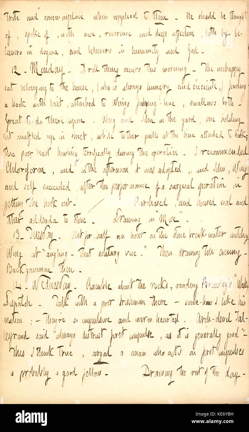 Thomas Butler Gunn Diaries Volume 1, page 52, novembre 1114, 1849 Banque D'Images