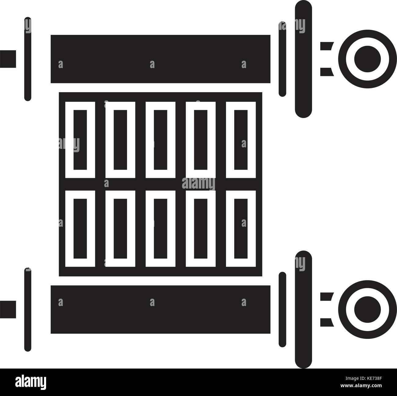 Défilement - icône de la torah, vector illustration, panneau noir sur fond isolé Illustration de Vecteur