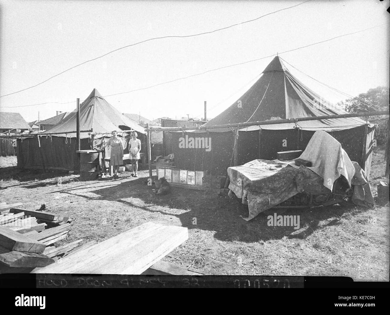13800 familles pauvres vivant sous la tente à Amay Auburn Bankstown ou pris pour un Charles Morgan MHR Banque D'Images