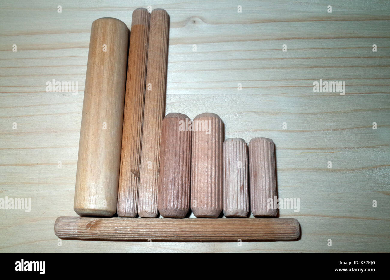 Cheville en bois Banque D'Images